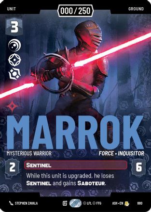 Marrok - Mysterious Warrior (Serialized) (880) [Ashes of the Empire] Foil Star Wars: Unlimited Single Disney