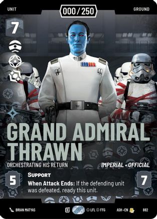 Grand Admiral Thrawn - Orchestrating His Return (Serialized) (882) [Ashes of the Empire] Foil Star Wars: Unlimited Single Disney