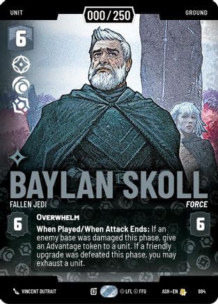 Baylan Skoll - Fallen Jedi (Serialized) (884) [Ashes of the Empire] Foil Star Wars: Unlimited Single Disney