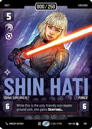 Shin Hati - Going Somewhere? (Serialized) (885) [Ashes of the Empire] Foil Star Wars: Unlimited Single Disney