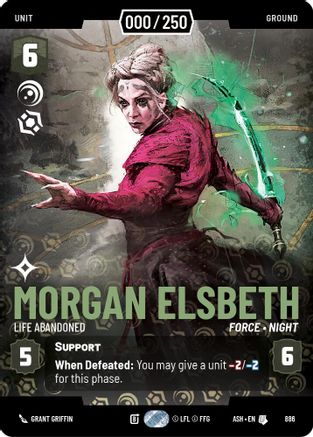 Morgan Elsbeth - Life Abandoned (Serialized) (886) [Ashes of the Empire] Foil Star Wars: Unlimited Single Disney