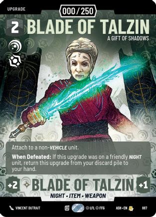 Blade of Talzin - A Gift of Shadows (Serialized) (887) [Ashes of the Empire] Foil Star Wars: Unlimited Single Disney