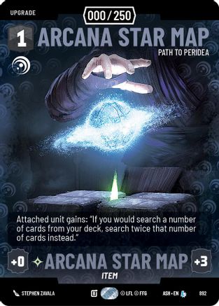 Arcana Star Map - Path to Peridea (Serialized) (892) [Ashes of the Empire] Foil Star Wars: Unlimited Single Disney