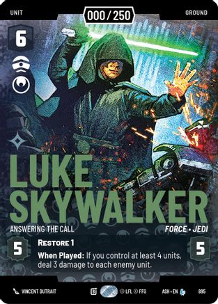 Luke Skywalker - Answering the Call (Serialized) (895) [Ashes of the Empire] Foil Star Wars: Unlimited Single Disney