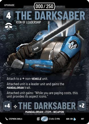 The Darksaber - Icon of Leadership (Serialized) (897) [Ashes of the Empire] Foil Star Wars: Unlimited Single Disney