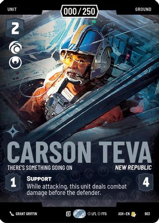 Carson Teva - There's Something Going On (Serialized) (903) [Ashes of the Empire] Foil Star Wars: Unlimited Single Disney