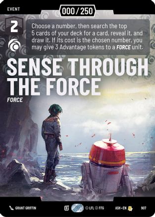 Sense Through the Force (Serialized) (907) [Ashes of the Empire] Foil Star Wars: Unlimited Single Disney