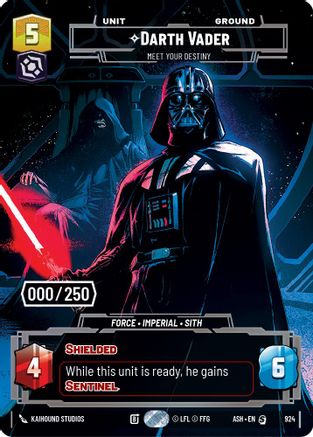 Darth Vader - Meet Your Destiny (Serialized) (924) [Ashes of the Empire] Foil Star Wars: Unlimited Single Disney