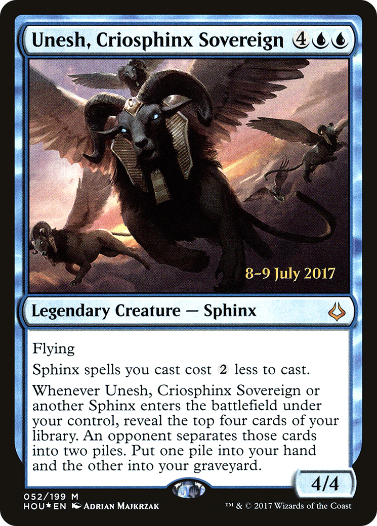 Unesh, Criosphinx Sovereign (PRE-052) [Hour of Devastation Promos] Foil MTG Single Wizards of the Coast