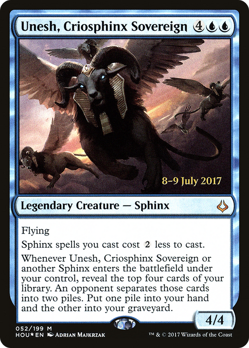 Unesh, Criosphinx Sovereign (PRE-052) [Hour of Devastation Promos] Foil MTG Single Wizards of the Coast