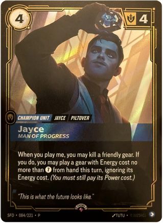 Jayce - Man of Progress (084/221) [Riftbound Organized Play Promotional Cards] Foil Riftbound Singles Riot Games