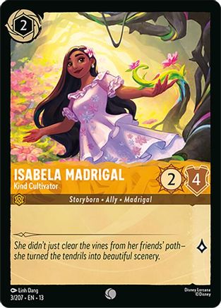 Isabela Madrigal - Kind Cultivator (3/204) [Attack of the Vine] Cold Foil Lorcana Single Disney