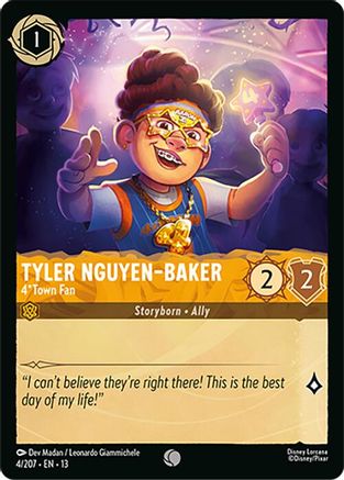 Tyler Nguyen-Baker - 4*Town Fan (4/204) [Attack of the Vine] Cold Foil Lorcana Single Disney