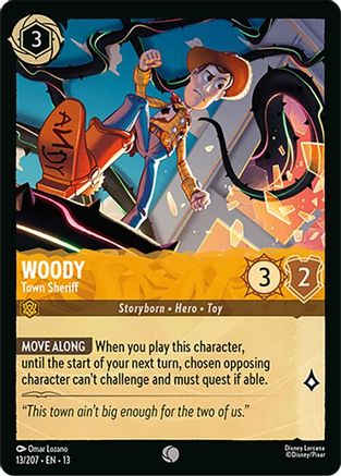 Woody - Town Sheriff (13/204) [Attack of the Vine] Cold Foil Lorcana Single Disney