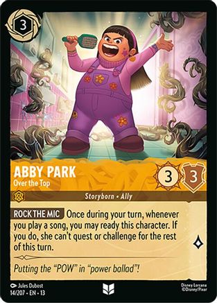 Abby Park - Over the Top (14/204) [Attack of the Vine] Cold Foil Lorcana Single Disney