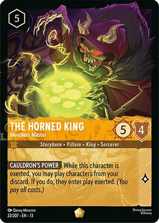 The Horned King - Merciless Master (22/204) [Attack of the Vine] Lorcana Single Disney