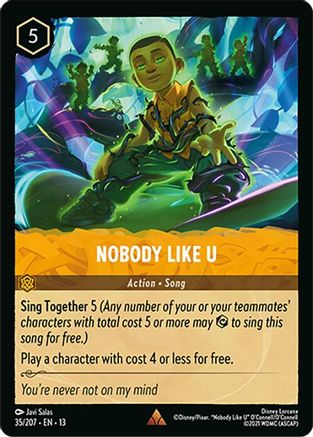 Nobody Like U (35/204) [Attack of the Vine] Cold Foil Lorcana Single Disney