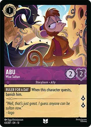 Abu - Wise Sultan (43/204) [Attack of the Vine] Lorcana Single Disney
