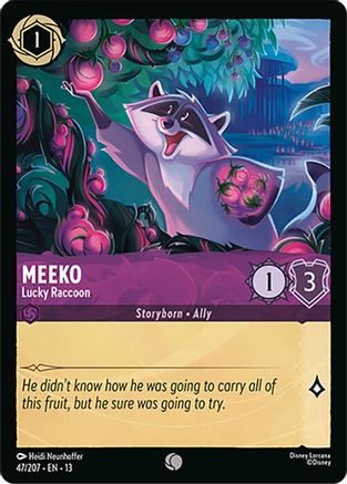 Meeko - Lucky Raccoon (47/204) [Attack of the Vine] Lorcana Single Disney