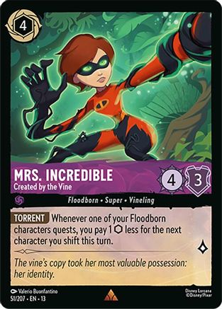 Mrs. Incredible - Created by the Vine (51/204) [Attack of the Vine] Cold Foil Lorcana Single Disney