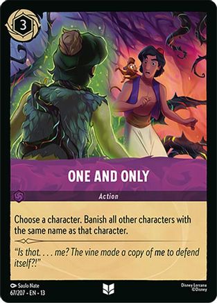 One and Only (67/204) [Attack of the Vine] Cold Foil Lorcana Single Disney