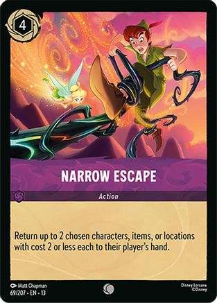 Narrow Escape (69/204) [Attack of the Vine] Cold Foil Lorcana Single Disney