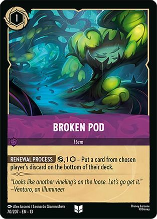 Broken Pod (70/204) [Attack of the Vine] Cold Foil Lorcana Single Disney