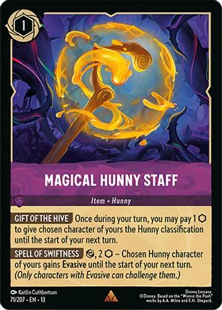 Magical Hunny Staff (71/204) [Attack of the Vine] Cold Foil Lorcana Single Disney