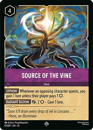 Source of the Vine (72/204) [Attack of the Vine] Cold Foil Lorcana Single Disney
