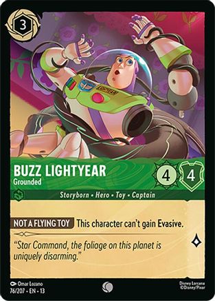 Buzz Lightyear - Grounded (76/204) [Attack of the Vine] Cold Foil Lorcana Single Disney