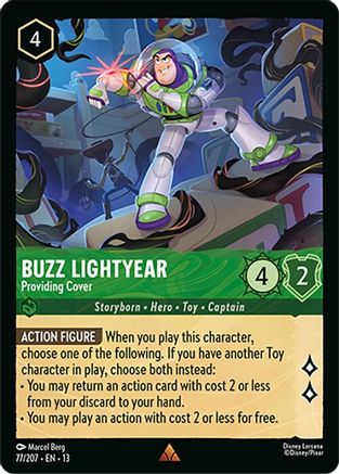 Buzz Lightyear - Providing Cover (77/204) [Attack of the Vine] Cold Foil Lorcana Single Disney