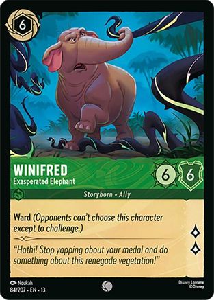 Winifred - Exasperated Elephant (84/204) [Attack of the Vine] Lorcana Single Disney