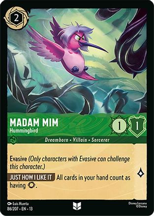 Madam Mim - Hummingbird (86/204) [Attack of the Vine] Lorcana Single Disney