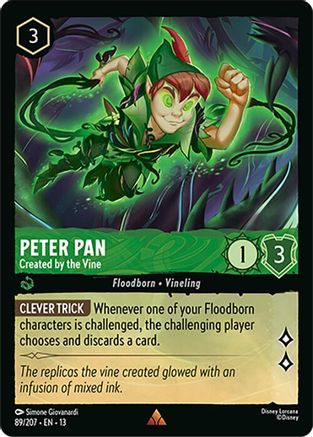 Peter Pan - Created by the Vine (89/204) [Attack of the Vine] Lorcana Single Disney