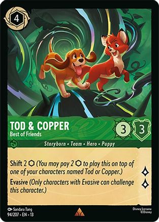 Tod & Copper - Best of Friends (94/204) [Attack of the Vine] Lorcana Single Disney