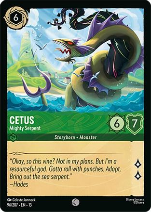 Cetus - Mighty Serpent (96/204) [Attack of the Vine] Cold Foil Lorcana Single Disney