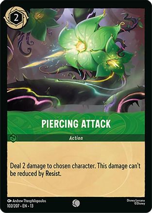 Piercing Attack (102/204) [Attack of the Vine] Lorcana Single Disney
