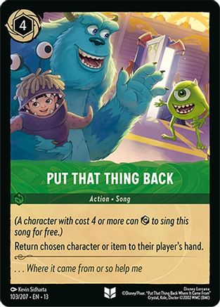 Put That Thing Back (103/204) [Attack of the Vine] Lorcana Single Disney