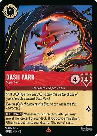 Dash Parr - Super Fast (109/204) [Attack of the Vine] Lorcana Single Disney