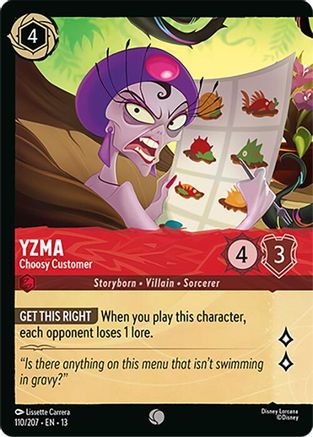 Yzma - Choosy Customer (Foil) (110/204) [Attack of the Vine] Cold Foil Lorcana Single Disney