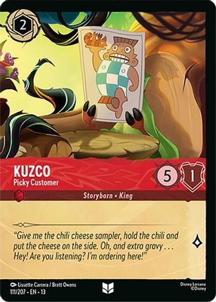 Kuzco - Picky Customer (Foil) (111/204) [Attack of the Vine] Cold Foil Lorcana Single Disney