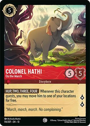 Colonel Hathi - On the March (116/204) [Attack of the Vine] Lorcana Single Disney