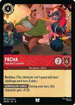 Pacha - Panicked Customer (118/204) [Attack of the Vine] Cold Foil Lorcana Single Disney
