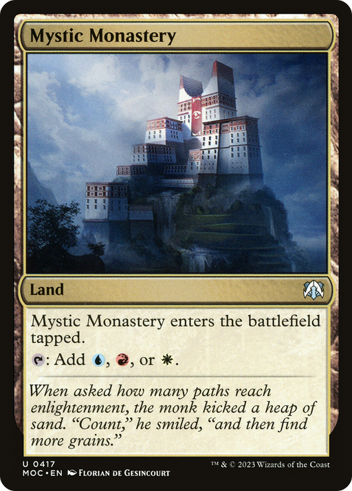 Mystic Monastery (MOC-417) [March of the Machine Commander] MTG Single Wizards of the Coast