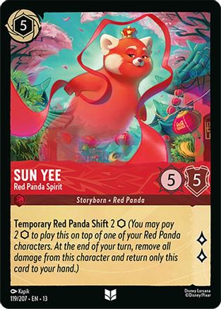 Sun Yee - Red Panda Spirit (119/204) [Attack of the Vine] Cold Foil Lorcana Single Disney