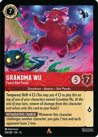 Grandma Wu - Fierce Red Panda (120/204) [Attack of the Vine] Cold Foil Lorcana Single Disney