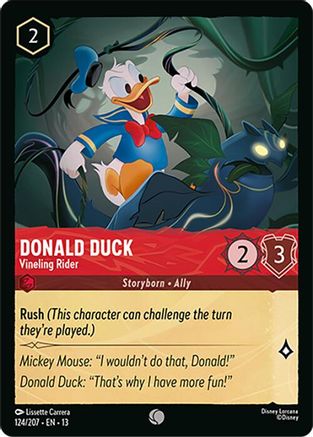 Donald Duck - Vineling Rider (124/204) [Attack of the Vine] Lorcana Single Disney