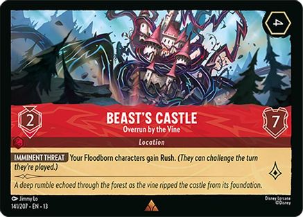 Beast's Castle - Overrun by the Vine (141/204) [Attack of the Vine] Lorcana Single Disney