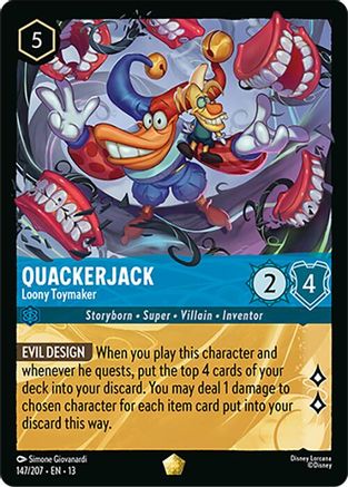 Quackerjack - Loony Toymaker (147/204) [Attack of the Vine] Cold Foil Lorcana Single Disney