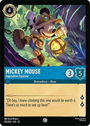 Mickey Mouse - Inquisitive Explorer (155/204) [Attack of the Vine] Lorcana Single Disney